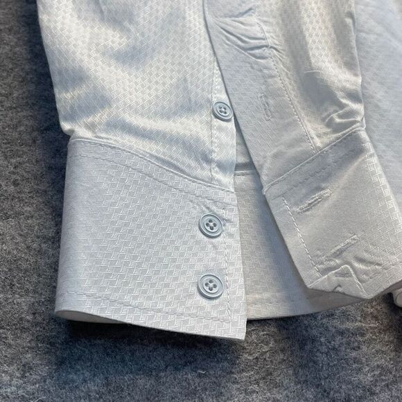 J.B. HOLT Shirt Men's 2XL White Textured Long Sleeve Athletic Fit Button Down - Picture 15 of 16
